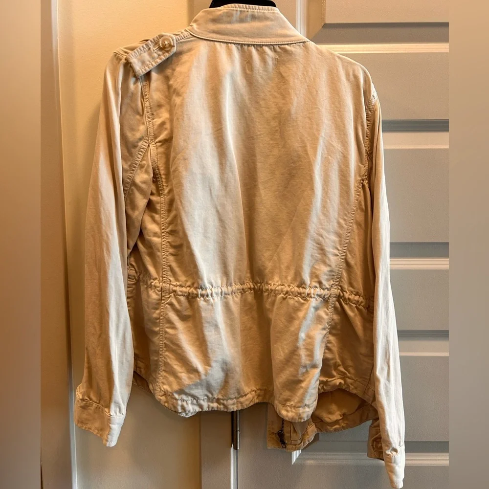 LOFT Light Neutral Button-Front Jacket - Picture 2 of 3